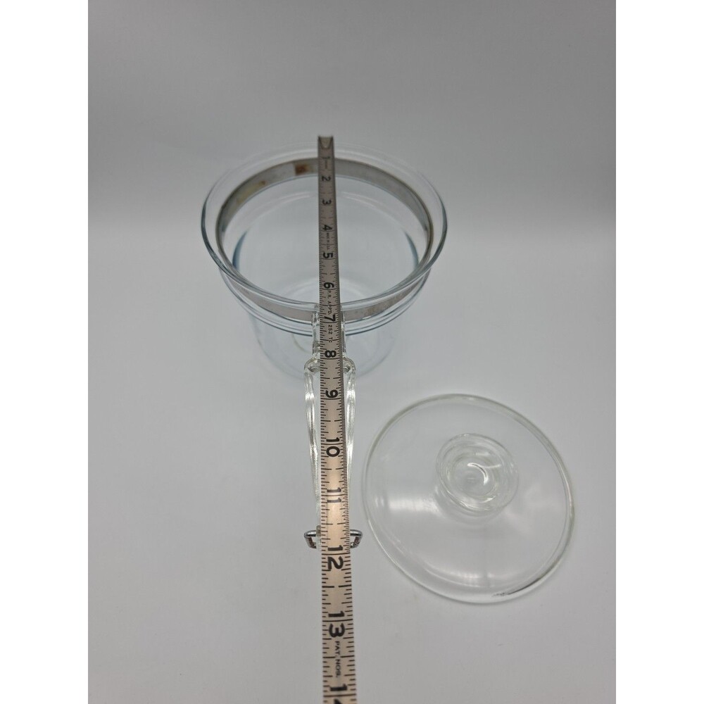 Pyrex Flameware 6283L 1.5 Quart Clear Glass Pot Saucepan with Lid Vintage MCM - Picture 9 of 10